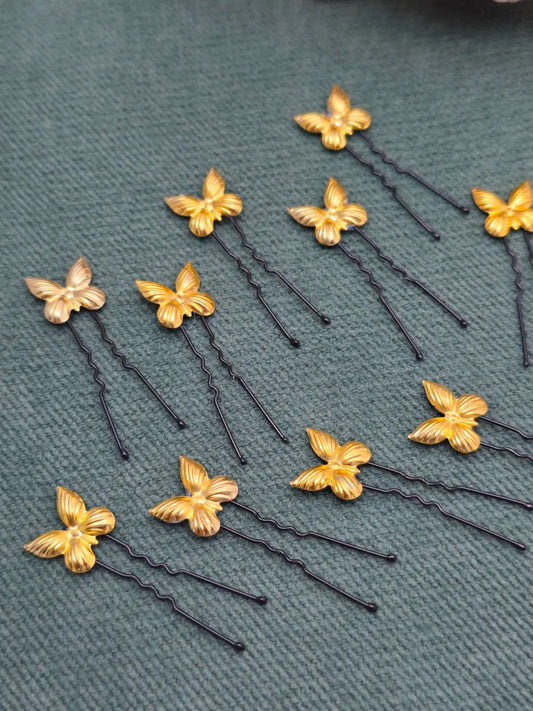 Golden Butterfly hair pin