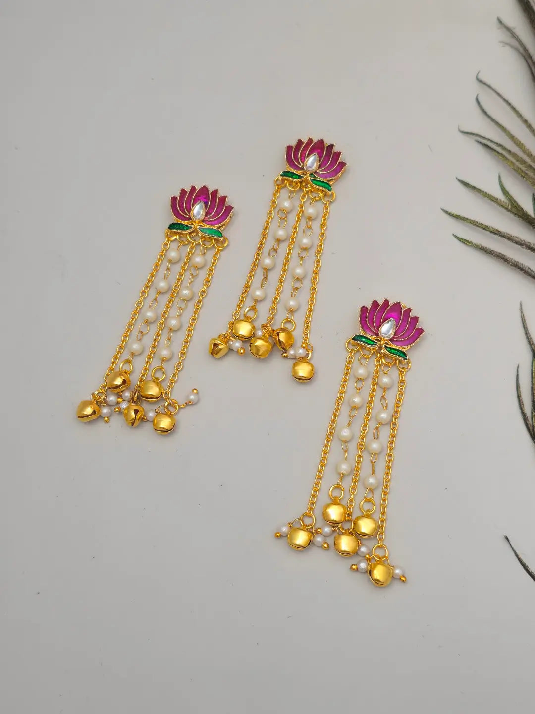 Lotus-Meenakari-Haarschmuck