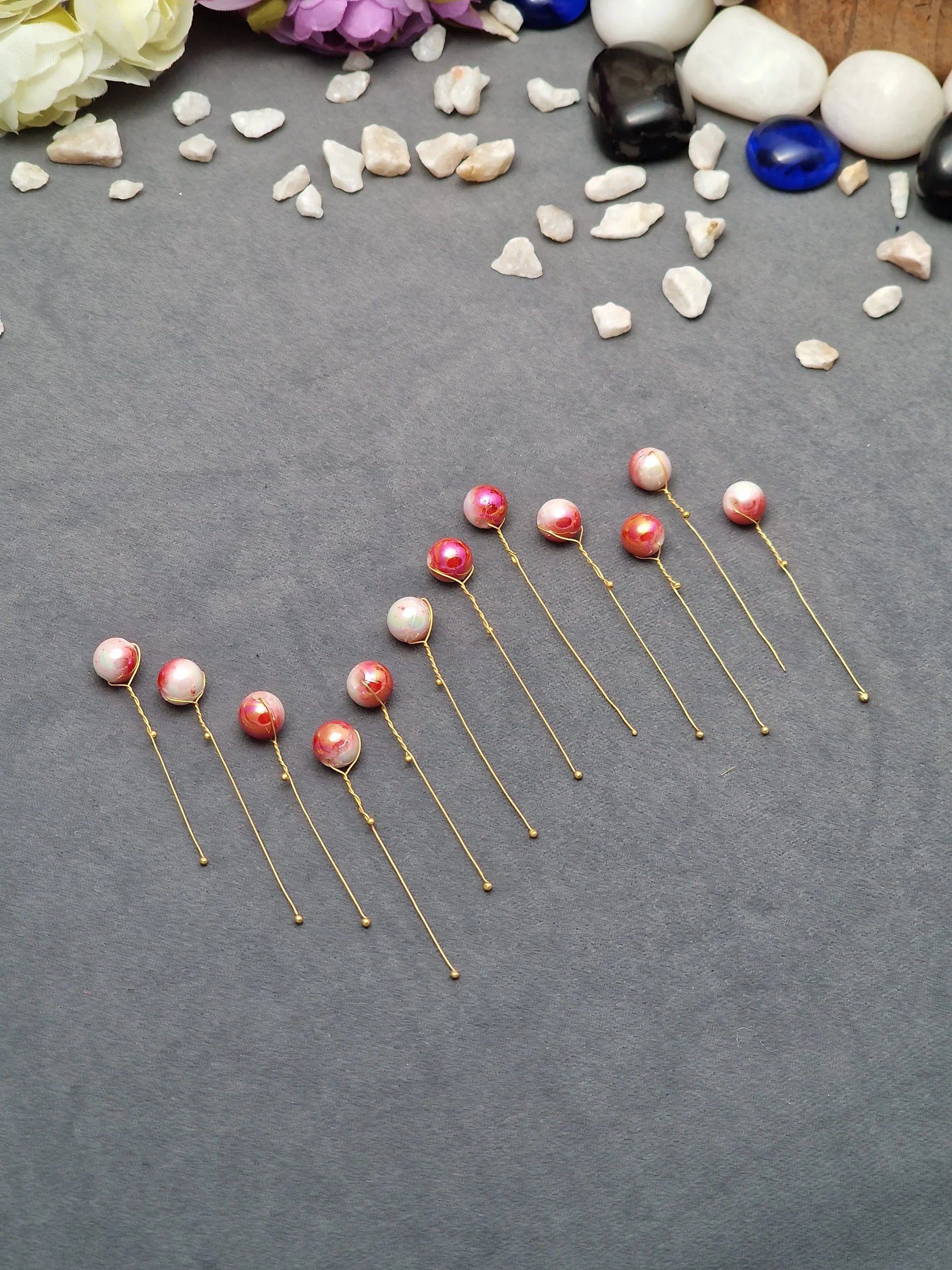 Radiant Pearl Stems Hair Pin