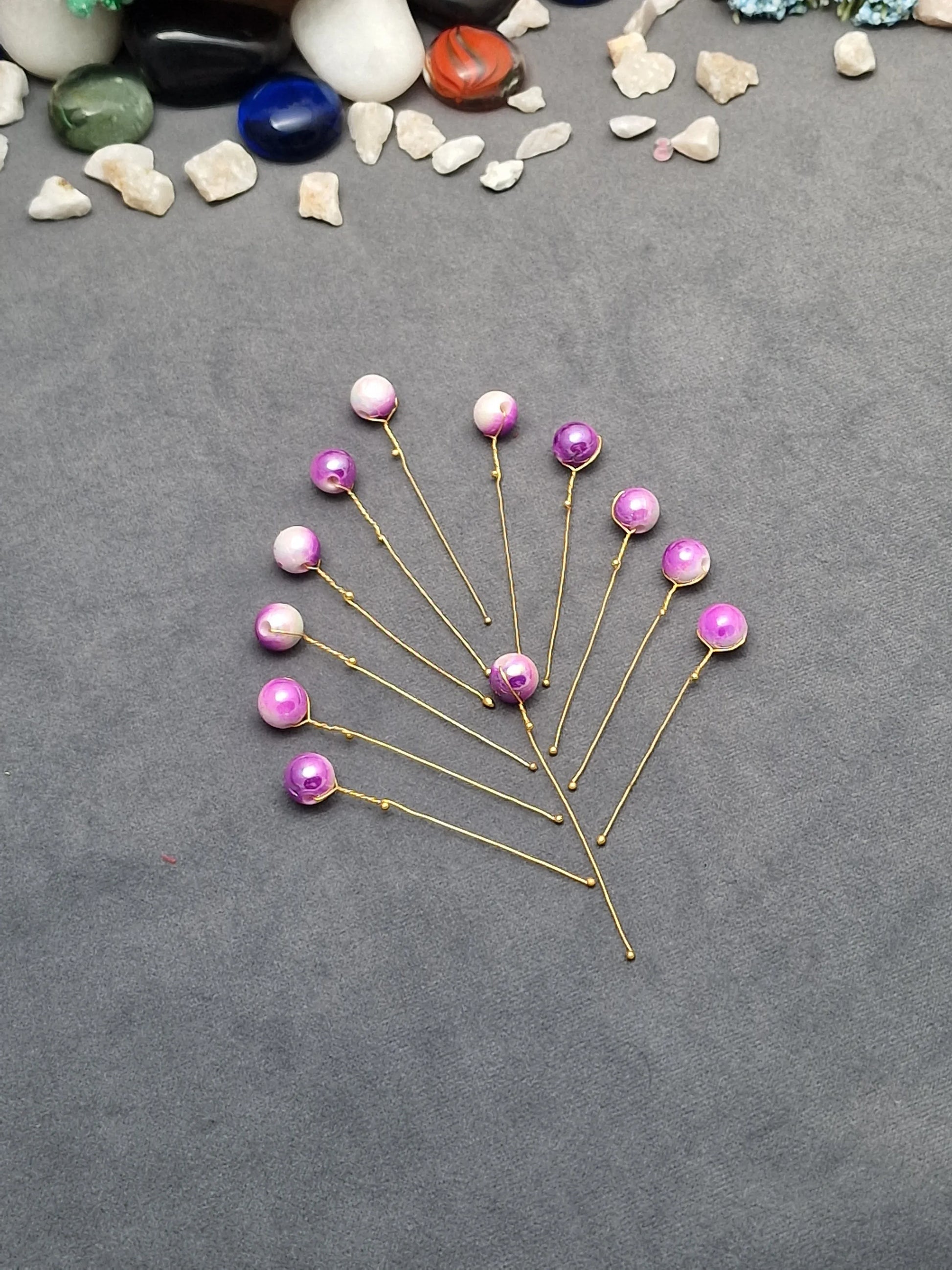 Radiant Pearl Stems Hair Pin