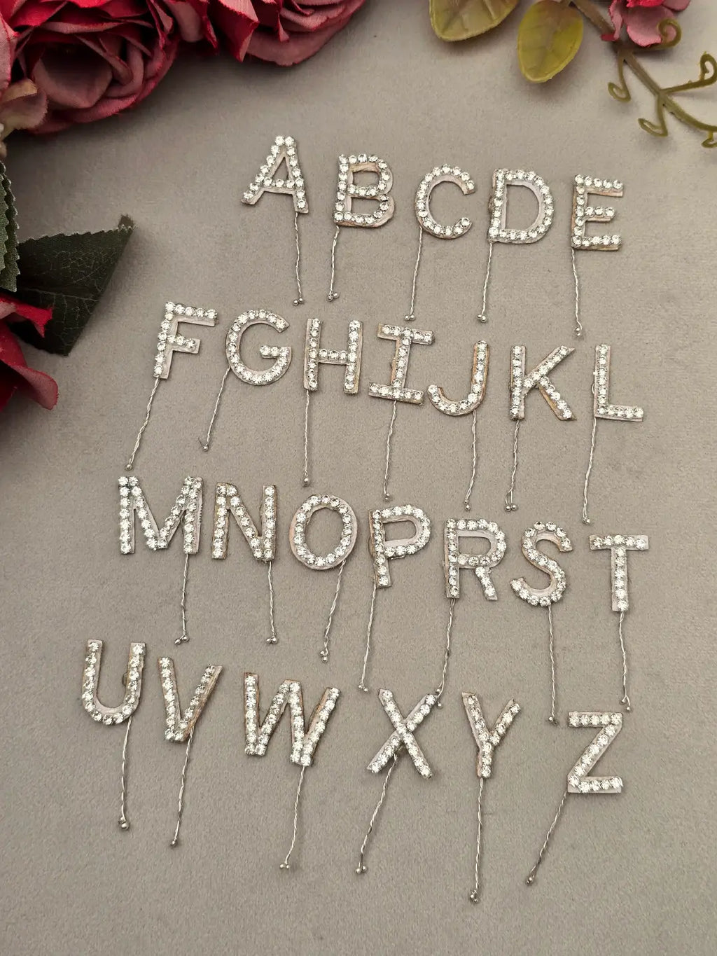 Rhinestone Alphabet Hair Pins