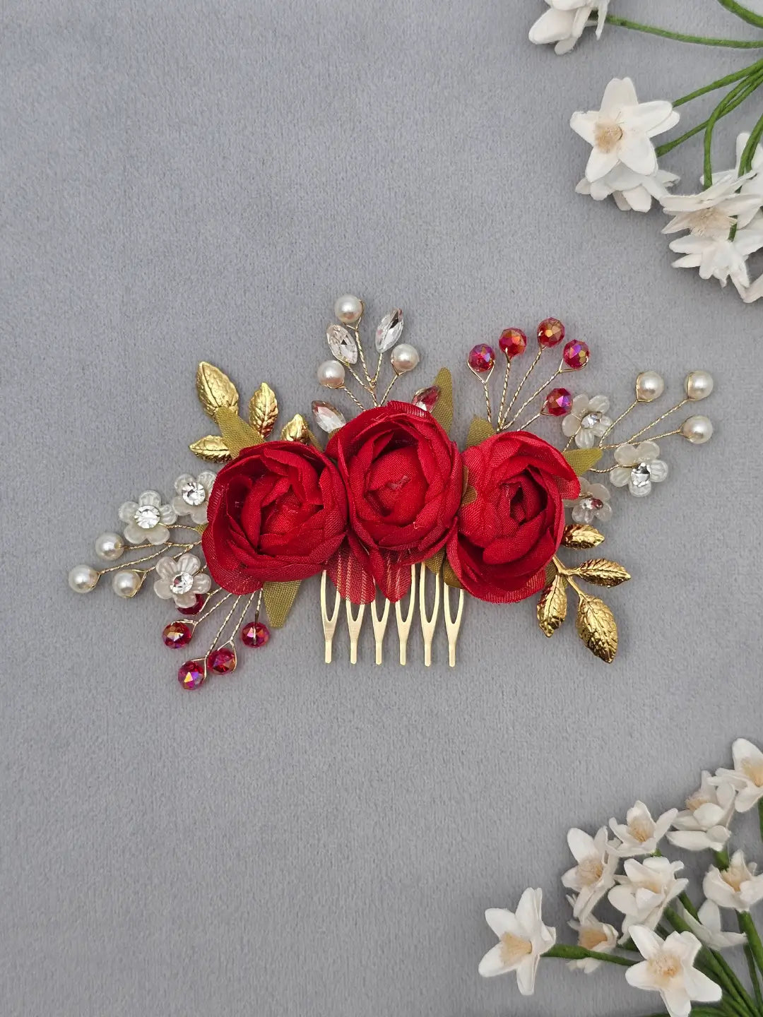 Orchid Flower Hair Comb