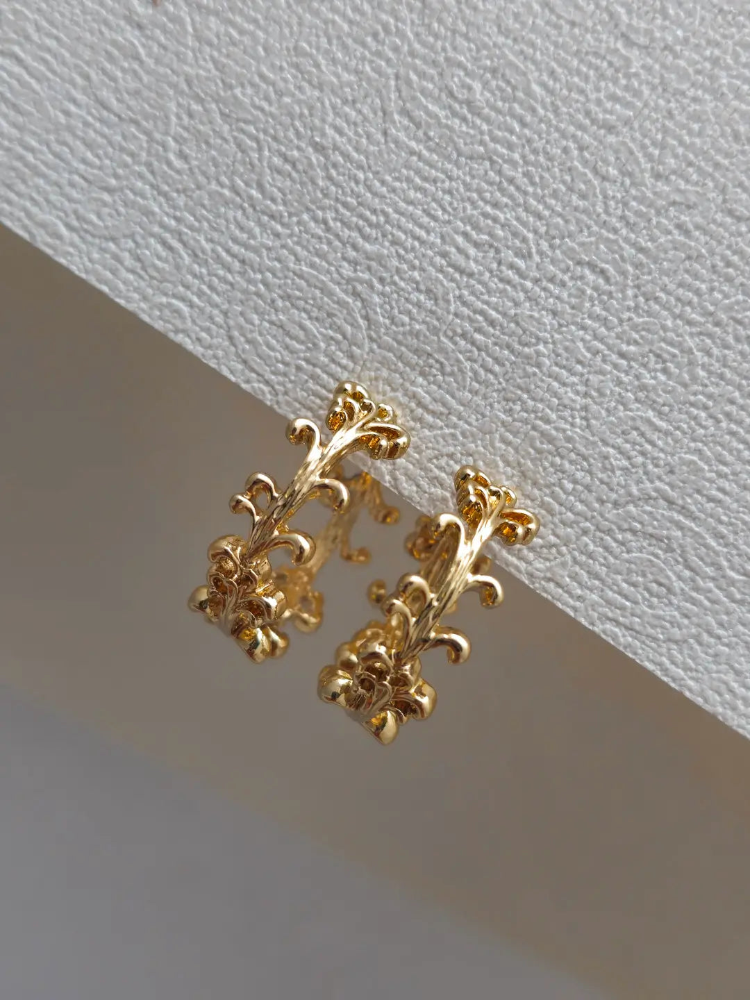 Vintage Vine Hoop Earring