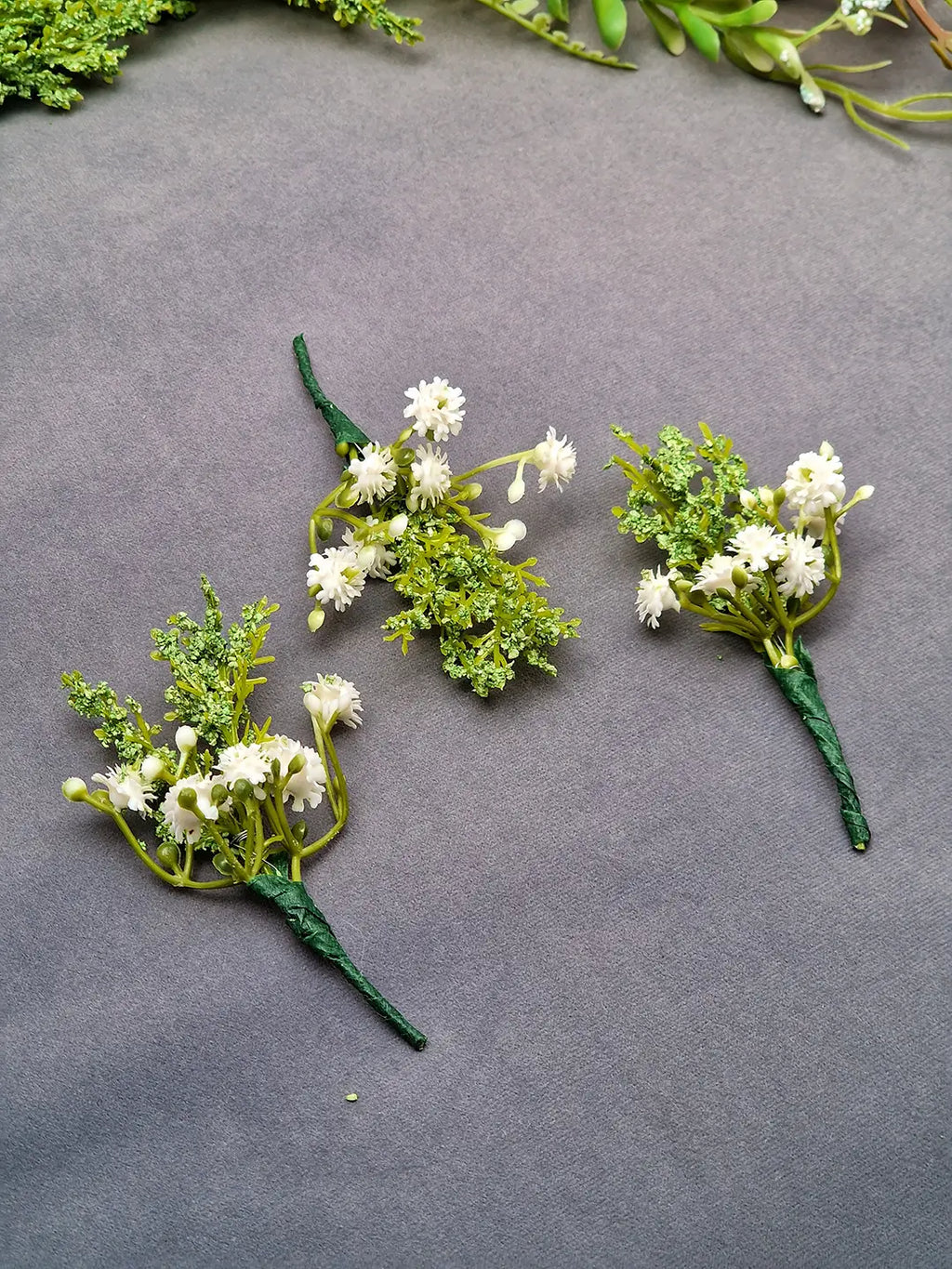 Whispering Green Clusters Hair Pin