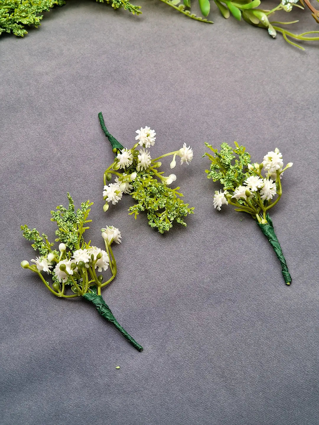 Whispering Green Clusters Hair Pin