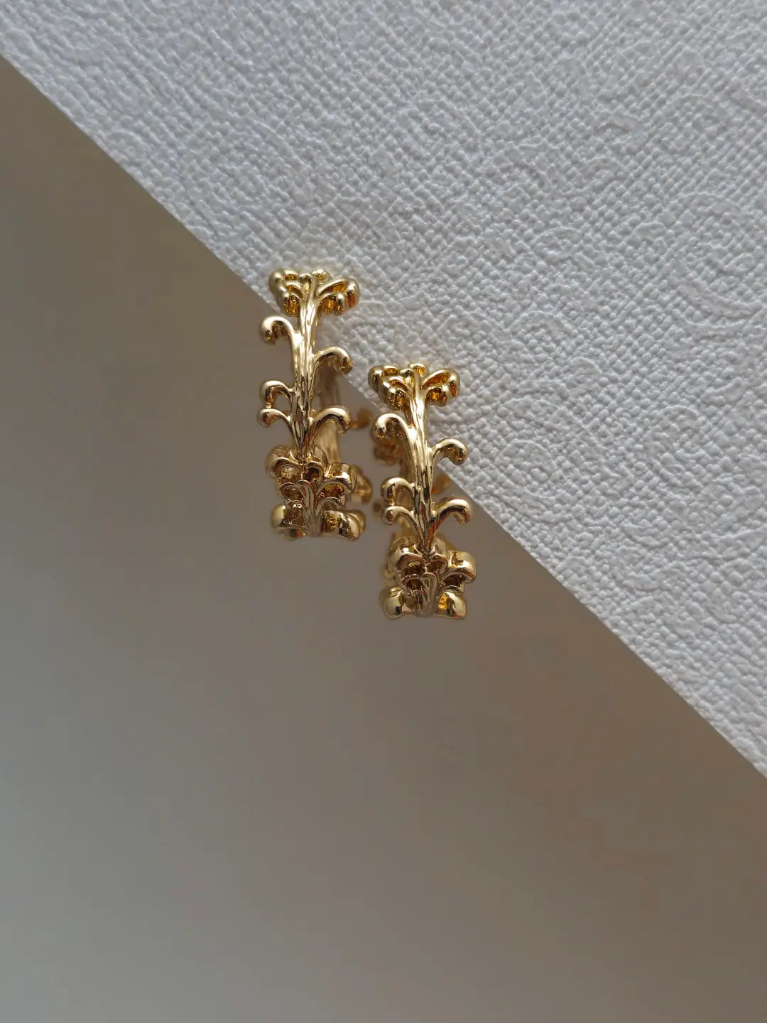 Vintage Vine Hoop Earring