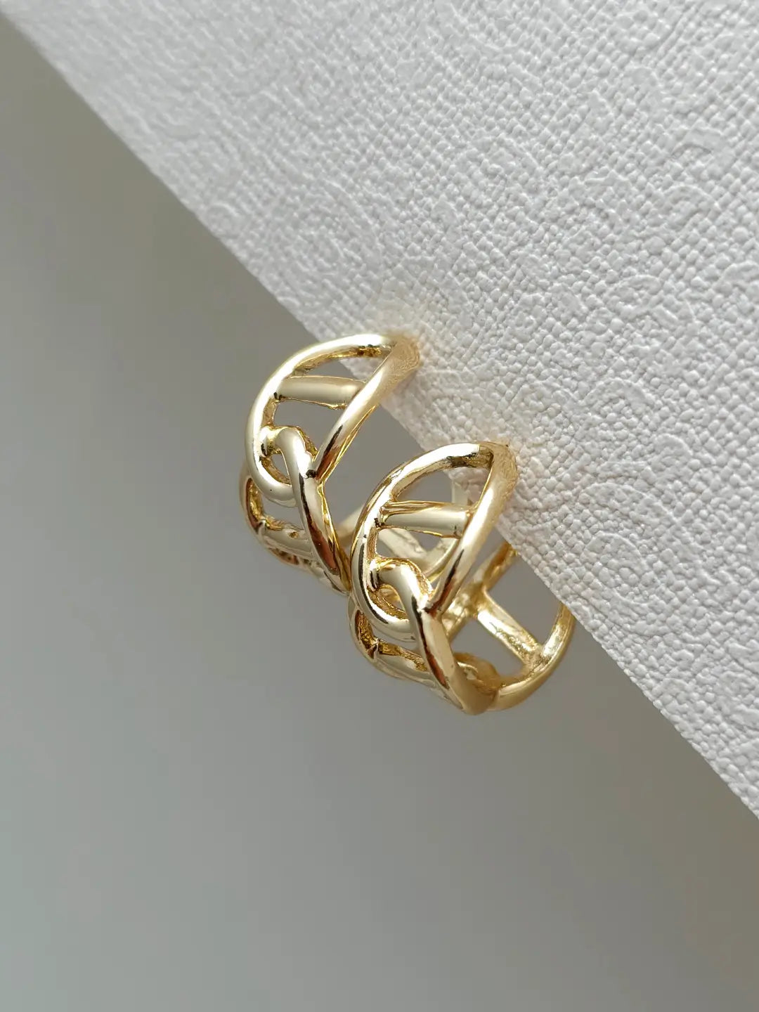 Bold Link Hoop Earring