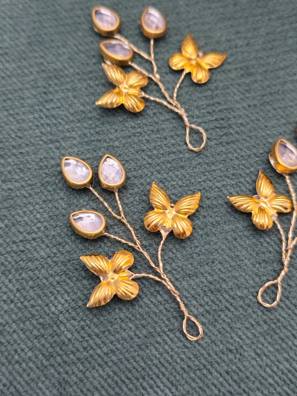 Kundan Butterfly hair pin