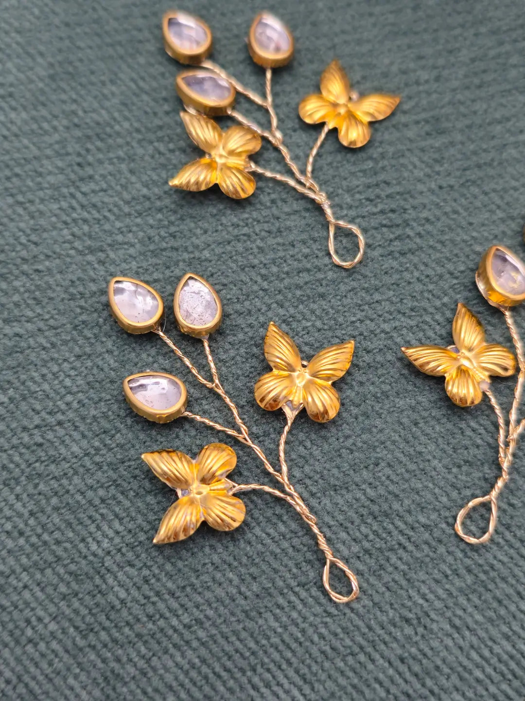 Kundan Butterfly hair pin