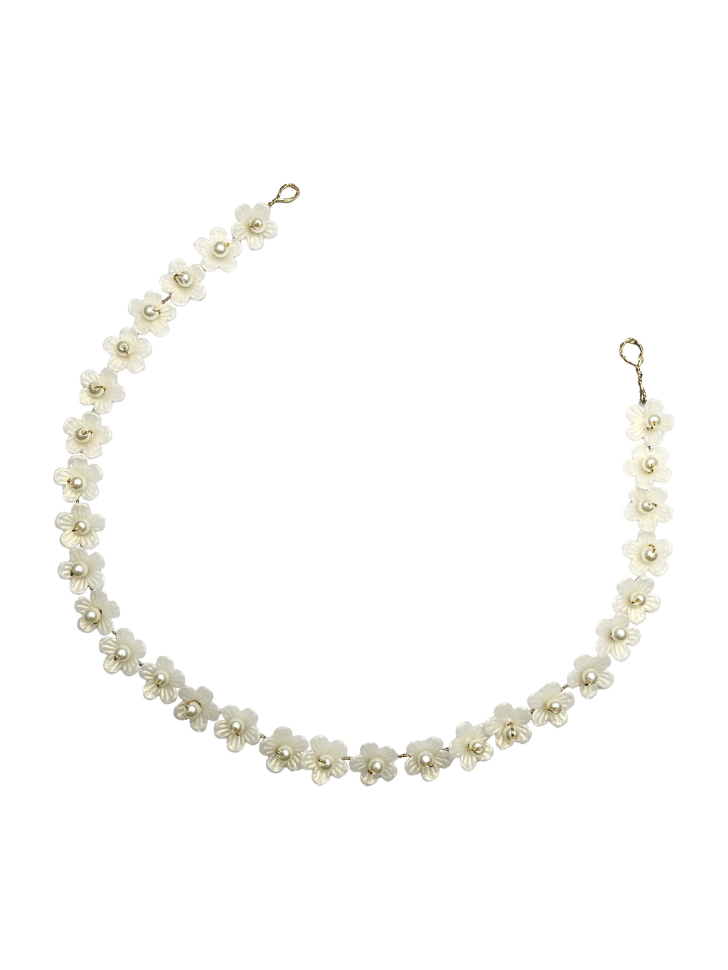 White Flower Hair Vine