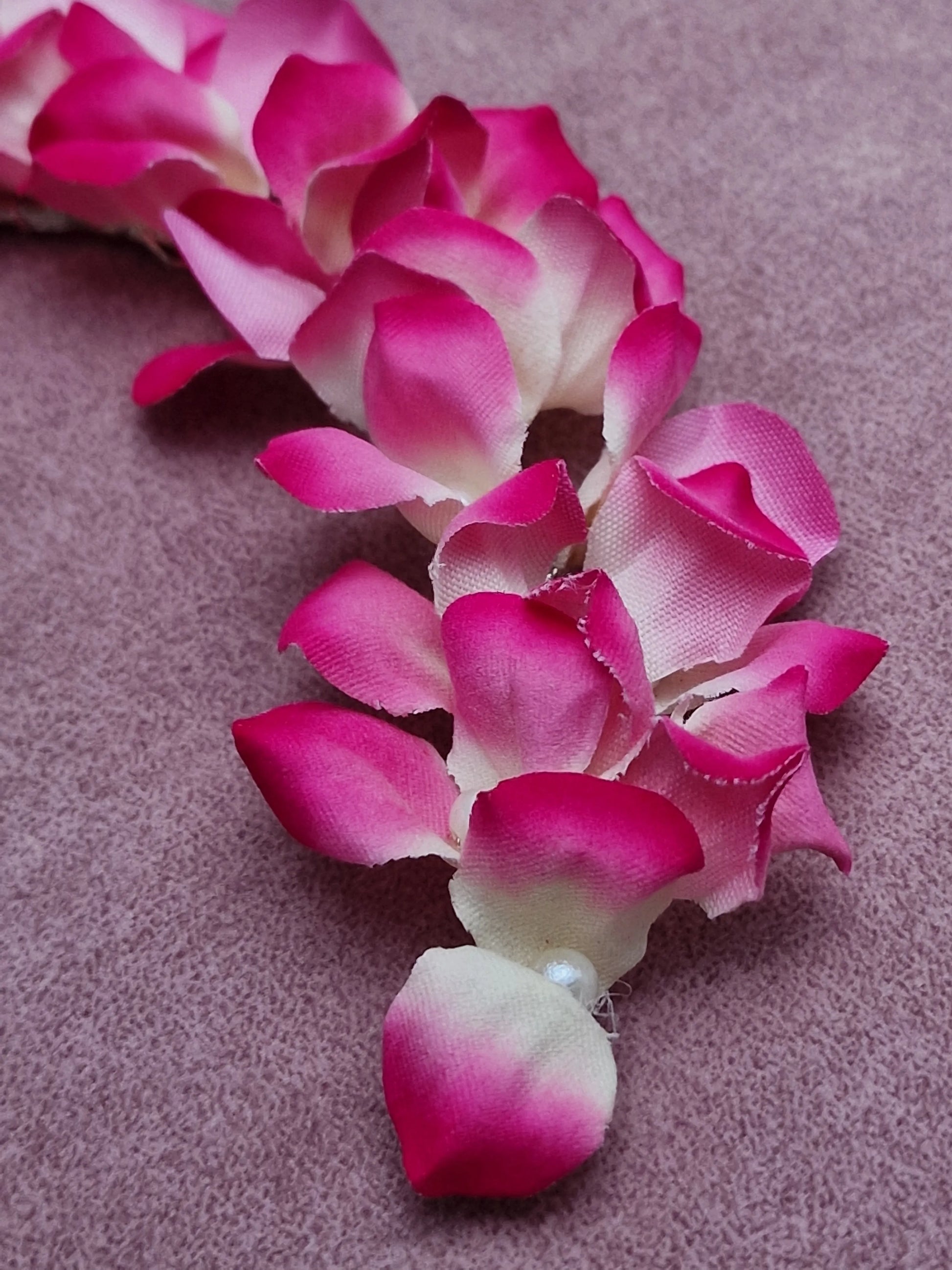 Pink Blossom Hair Vine