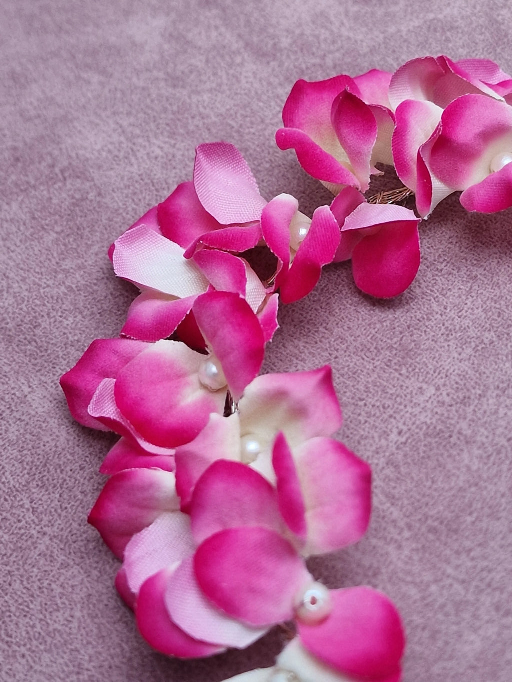 Pink Blossom Hair Vine
