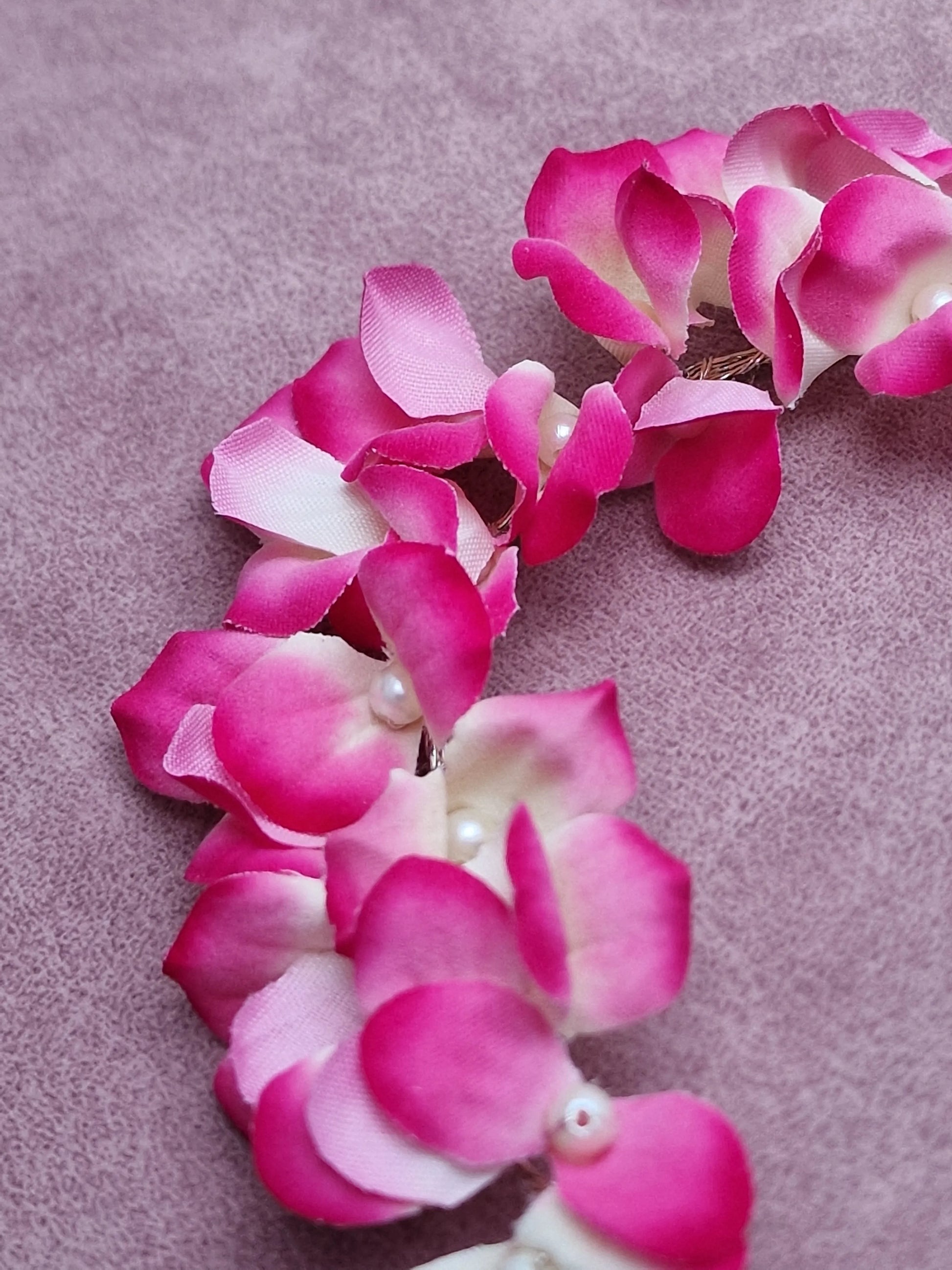 Pink Blossom Hair Vine
