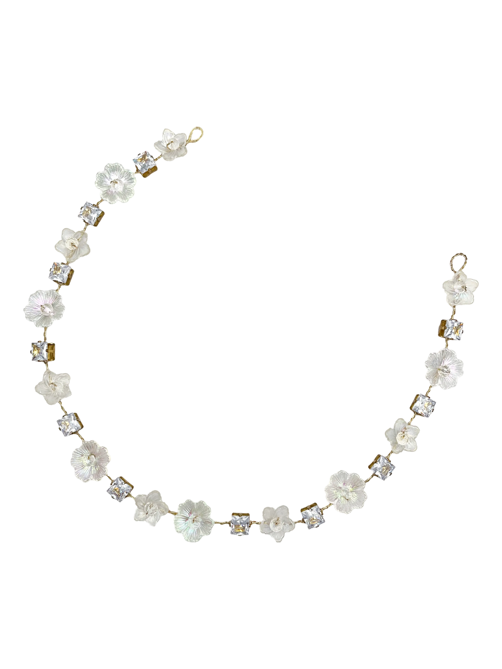 Rainbow Two Floral Diamond Hair Vine
