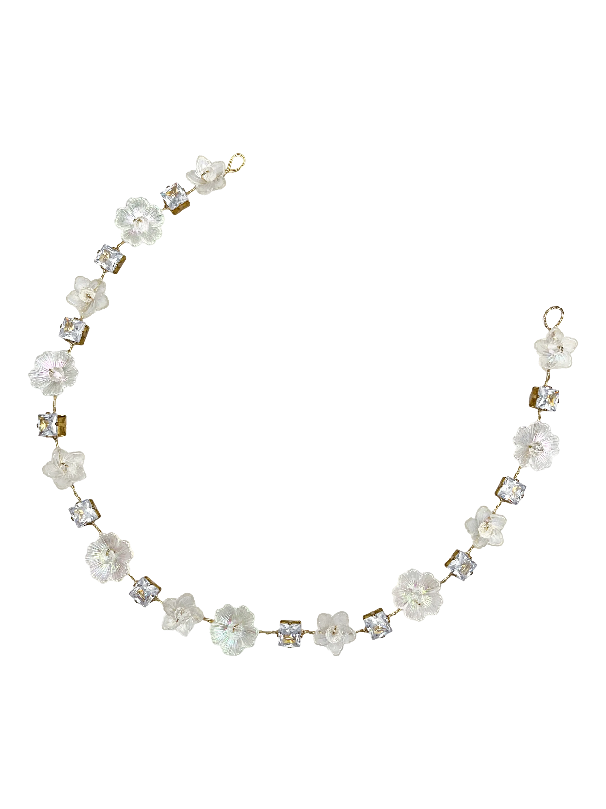 Rainbow Two Floral Diamond Hair Vine