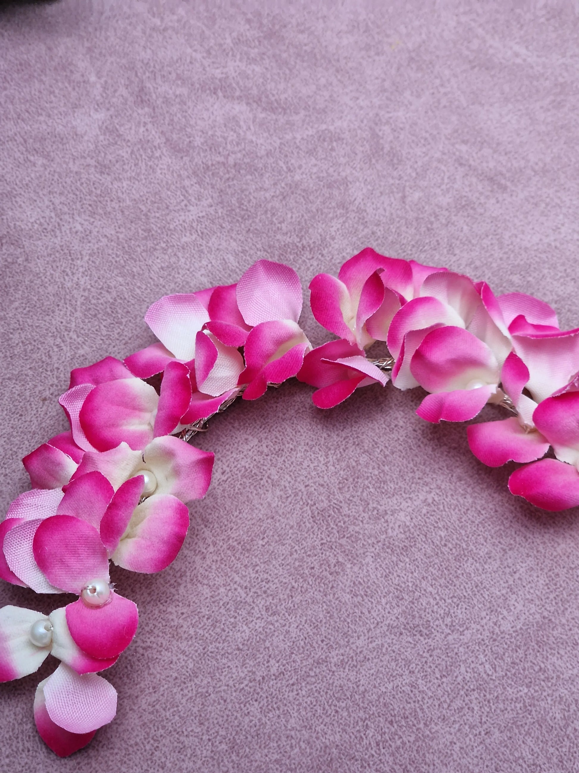 Pink Blossom Hair Vine