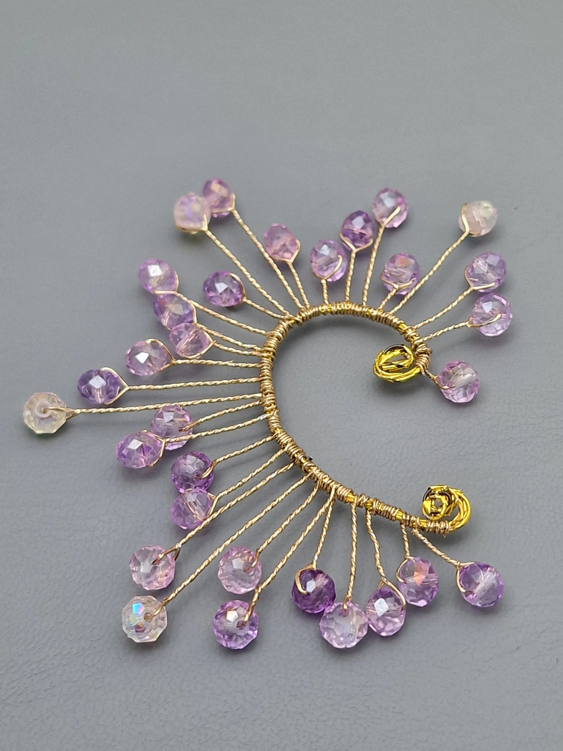 Celestial Radiance Spiral Earcuffs