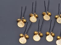 Golden Coin Dangle Hair Pin