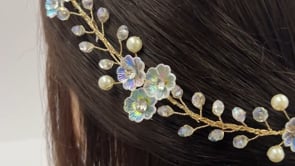 Rainbow Flower Hair Vine